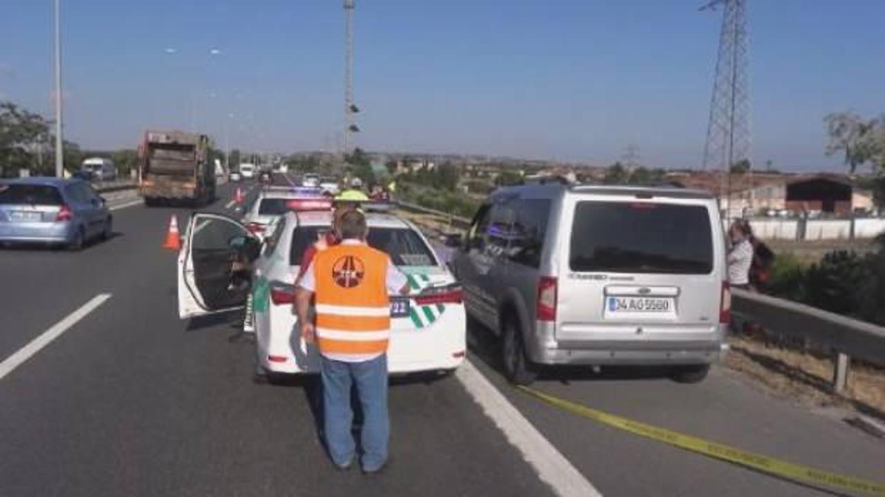 Silivri'de TEM otoyolunda akılalmaz kaza : 1 ölü