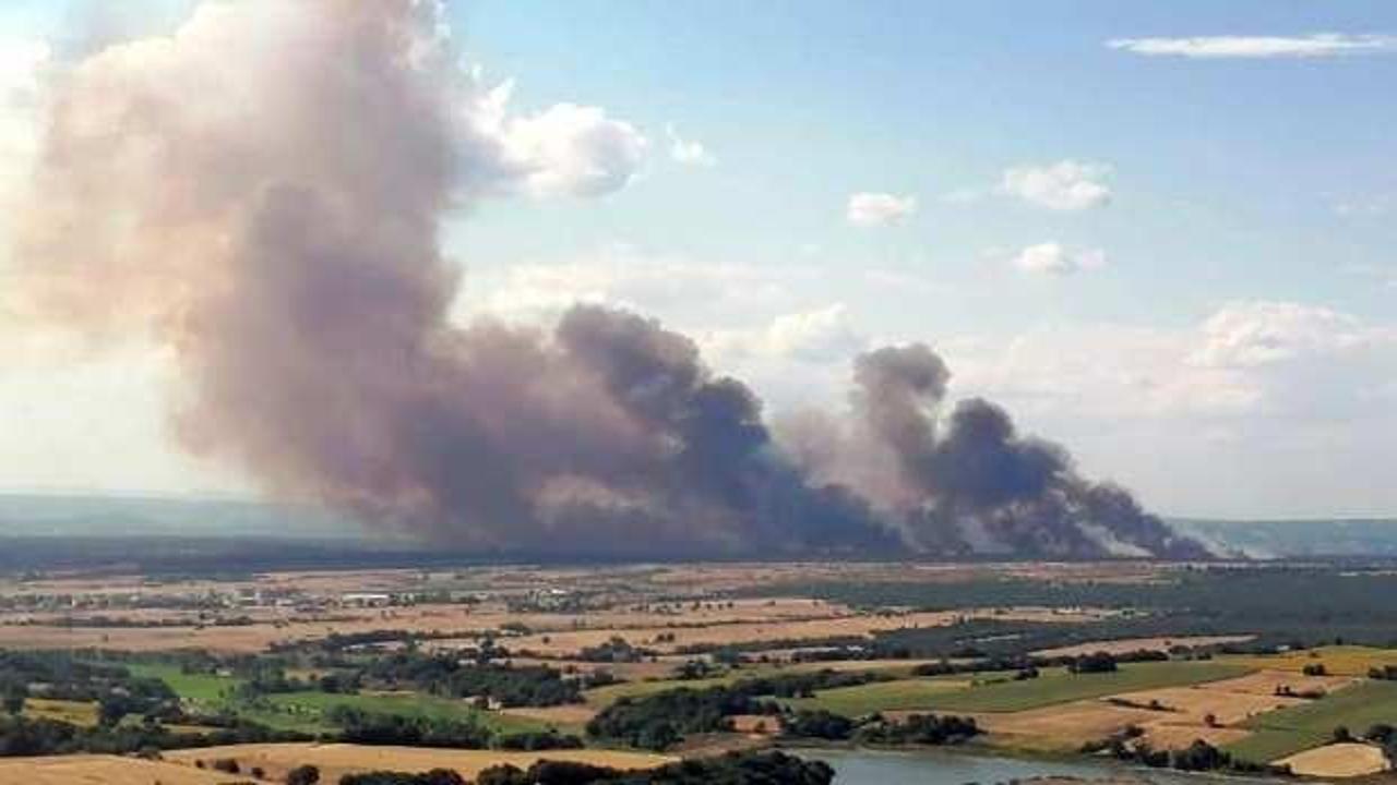 Edirne'de orman yangını! 2 uçak ve 6 helikopter havadan müdahale ediyor