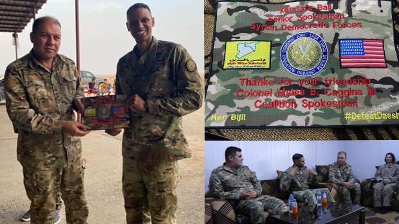 YPG'den ABD'li komutana dostluk plaketi