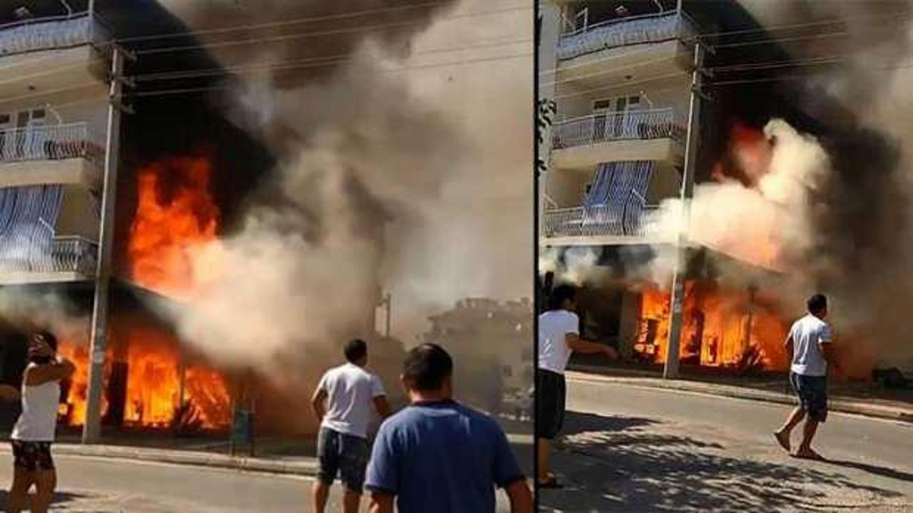 Antalya'da korkutan yangın: Mobilya ve beyaz eşya dolu depo alev alev yandı!