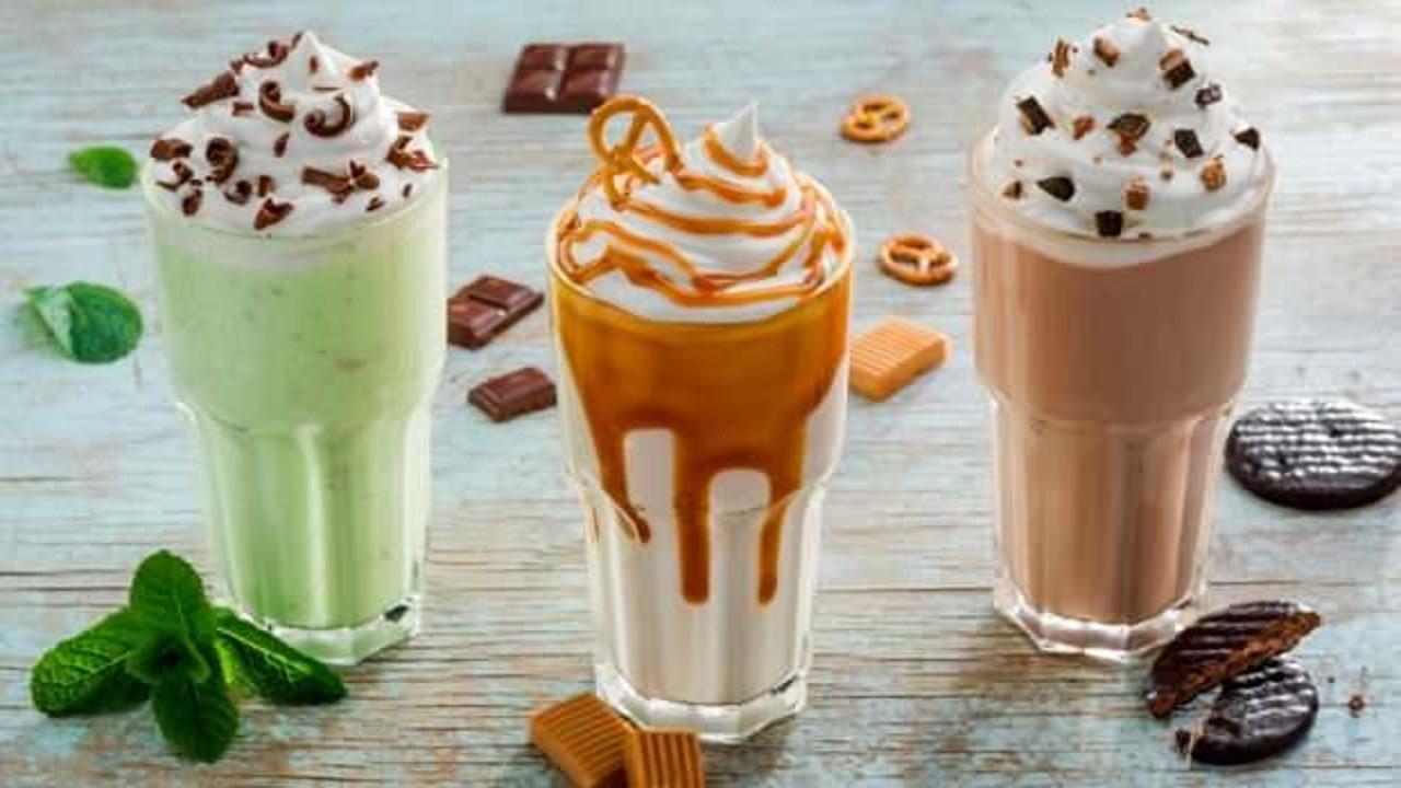 Evde milkshake nasıl yapılır? Fıstık ezmeli, çikolatalı ve kahveli milkshake tarifi...