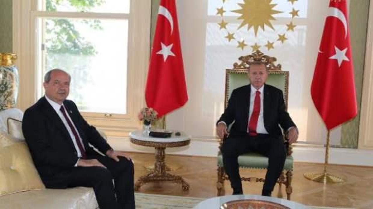 Erdoğan, KKTC Başbakanı'nı İstanbul'da kabul etti