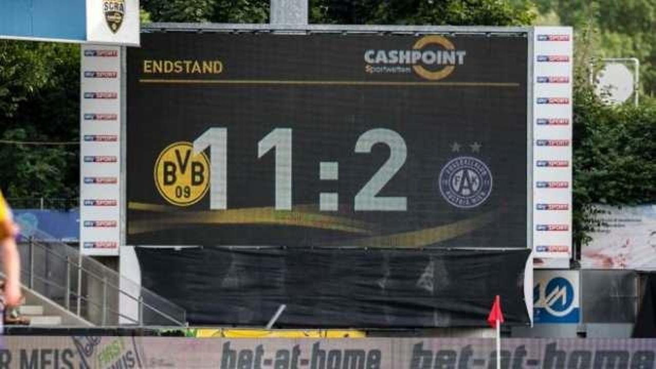 Dortmund, hazırlık maçında Austria Wien'i 11-2 yendi