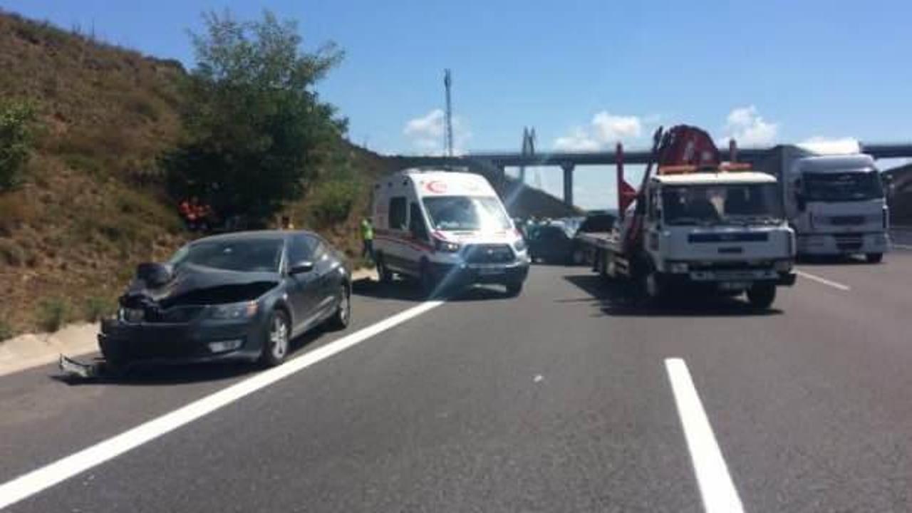 Yavuz Sultan Selim köprüsü çıkışında kaza : 1 ölü, 4 yaralı