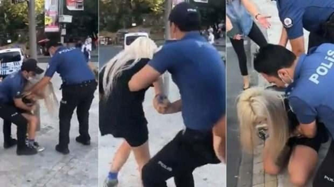 Maske takmadığı için bir kadını gözaltına alan 2 polise uzaklaştırma