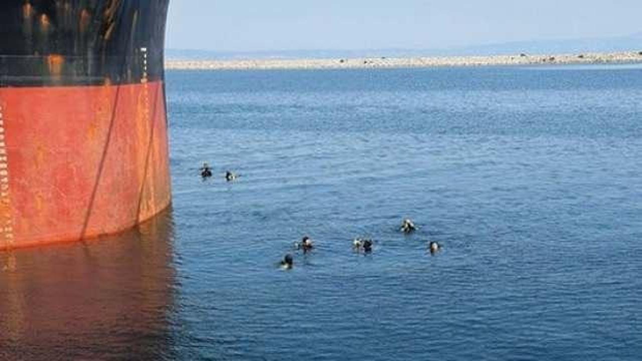 Boğaz'da yabancı uyruklu dev gemiye operasyon
