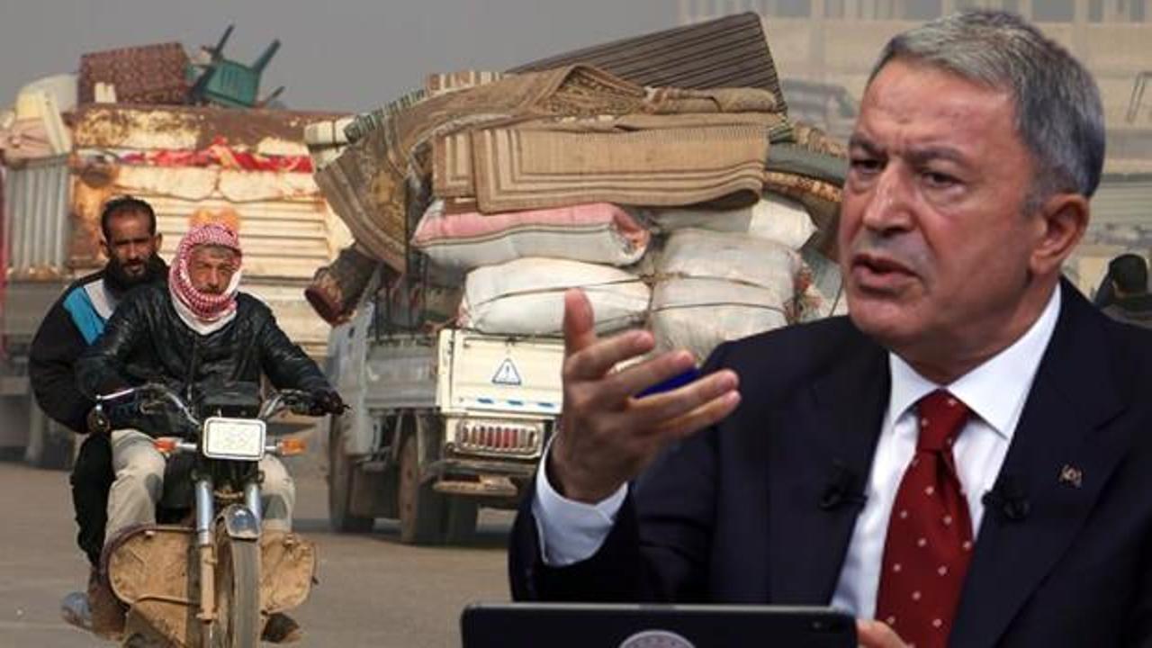 Bakan Akar a&ccedil;ıkladı! 300 bin Suriyeli geri d&ouml;nd&uuml;