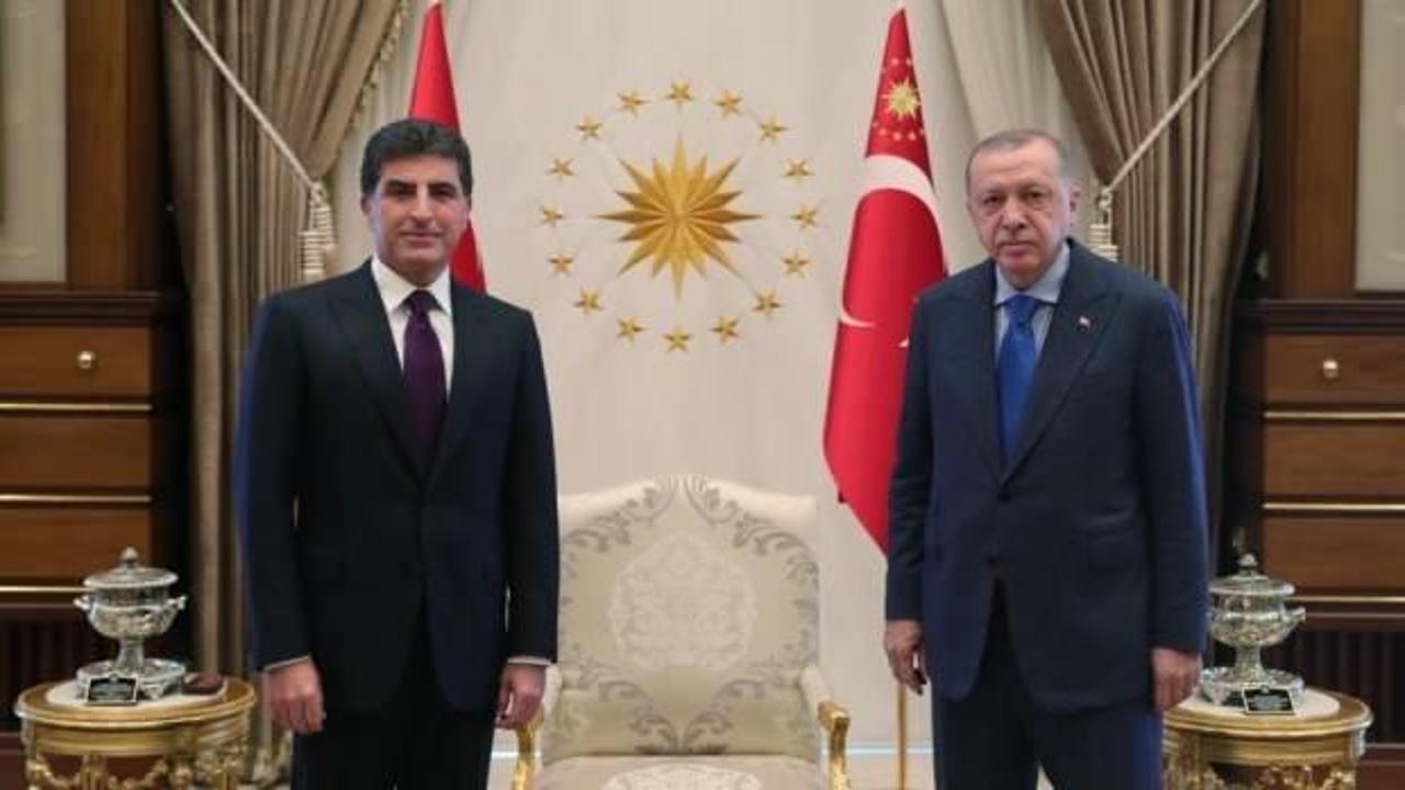 Başkan Erdoğan, Barzani'yi kabul etti!