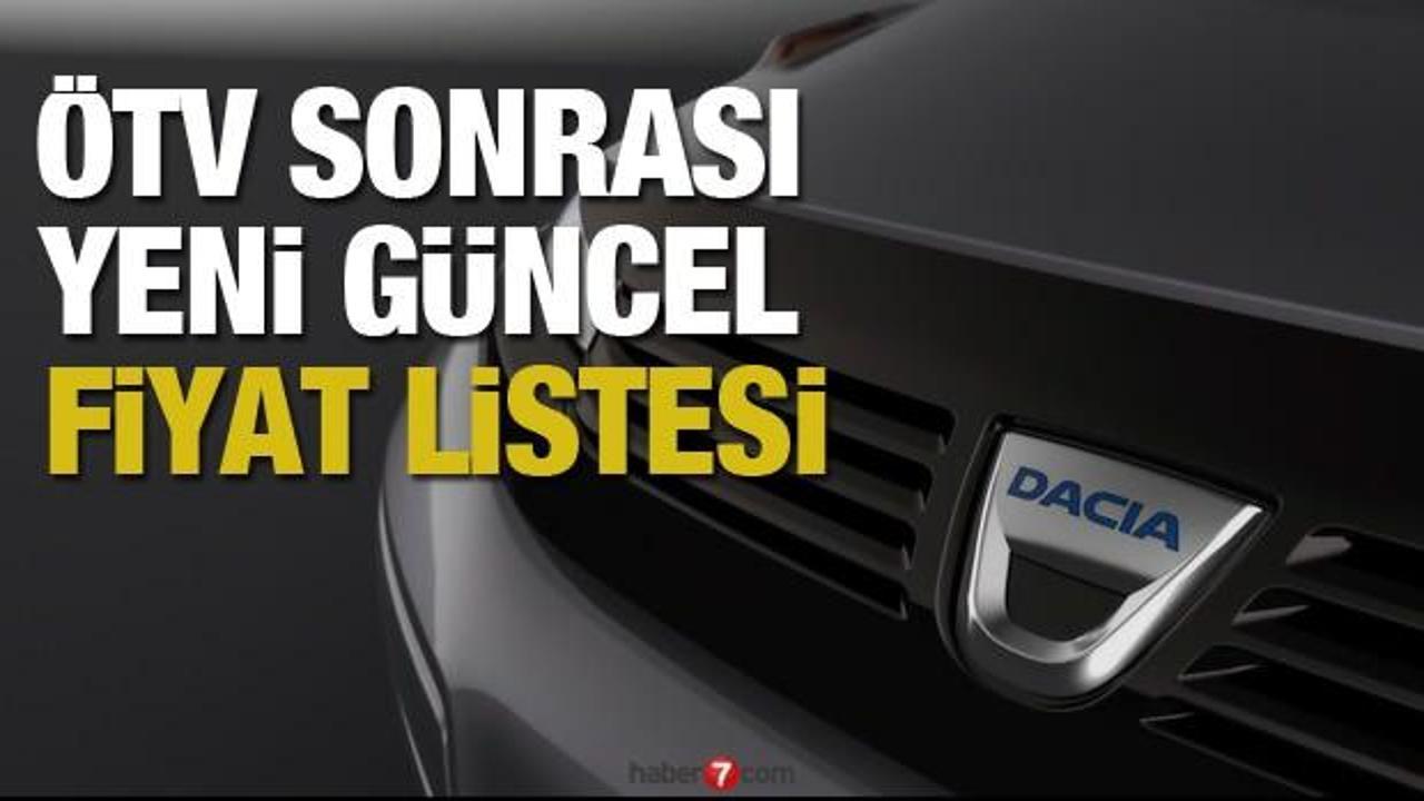 Dacia ÖTV sonrası sıfır Duster Logan Sandero Dokker Lodgy fiyatlarını açıkladı!