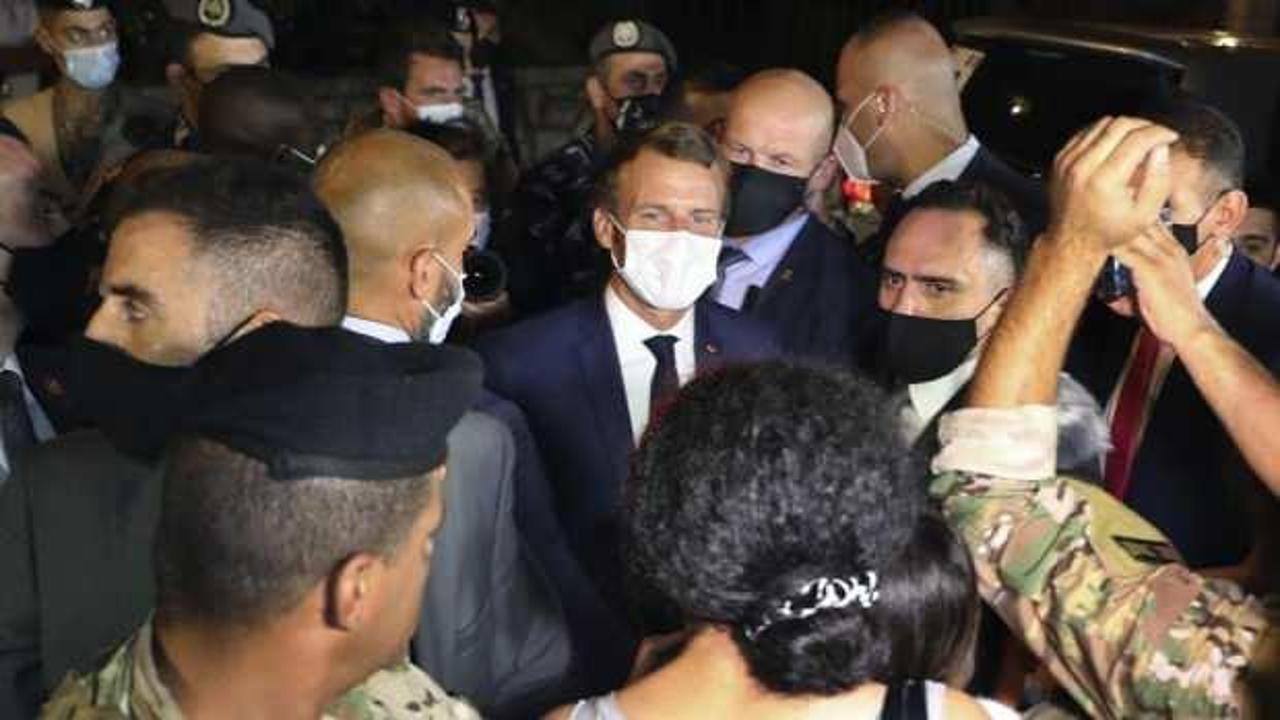 Macron'a Lübnan'da soğuk duş: Yuhalandı