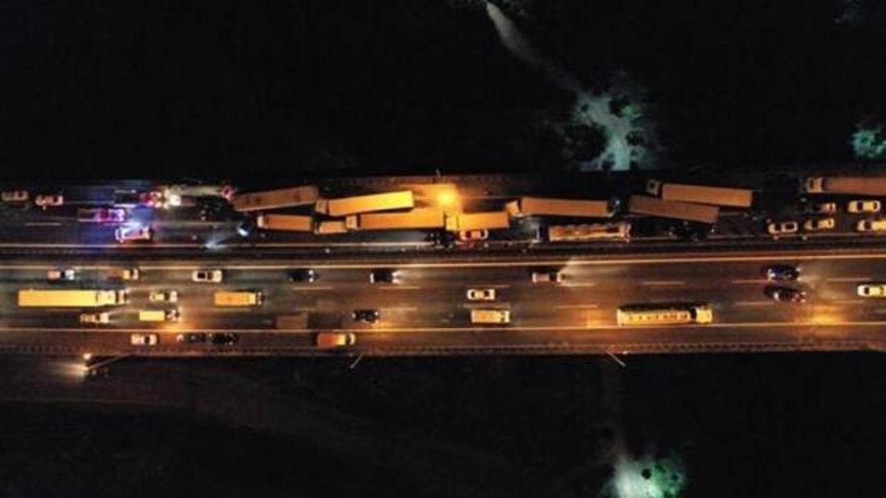 Son dakika: TEM Otoyolu'nda feci kaza: İtfaiye ekipleri bölgede
