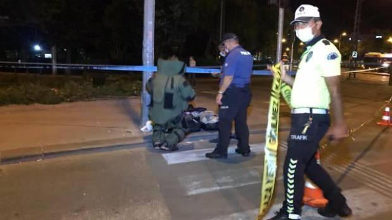 Otob&uuml;s terminali kavşağındaki valiz paniğe neden oldu