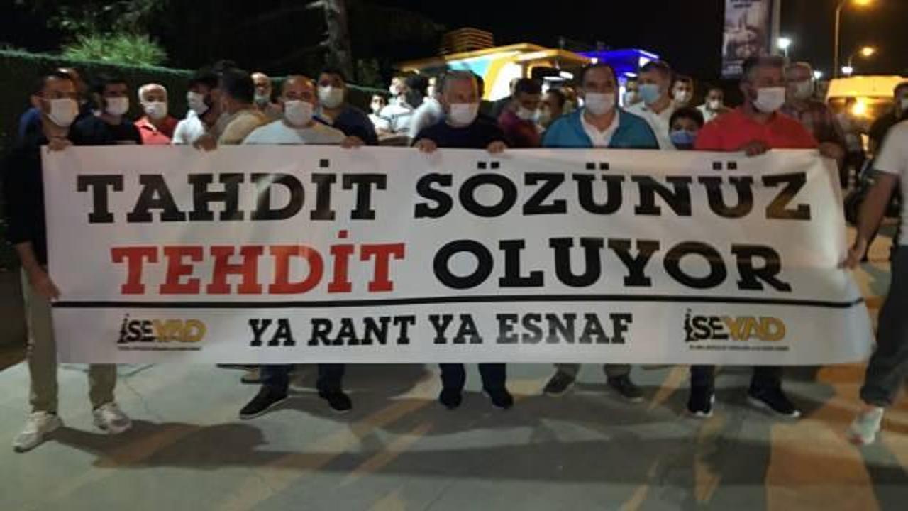 Servis minibüsçülerinden İmamoğlu’na protesto