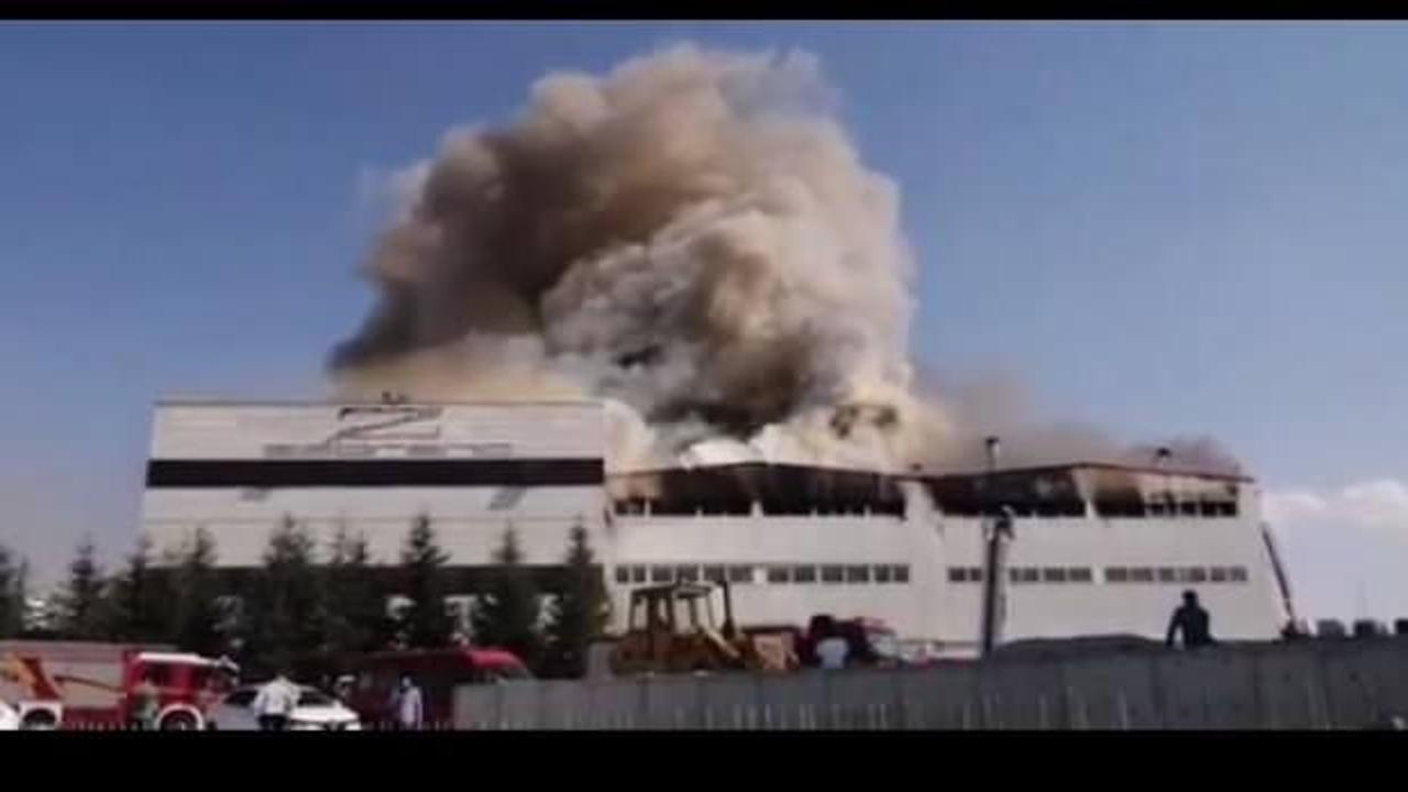 Ankara'da mobilya fabrikasında yangın