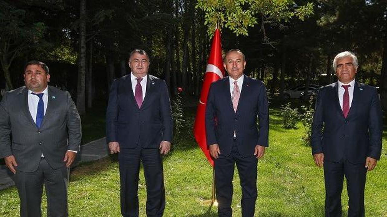 Çavuşoğlu, Dünya Ahıska Türkleri Birliği Genel Başkanı Kassanov'la görüştü