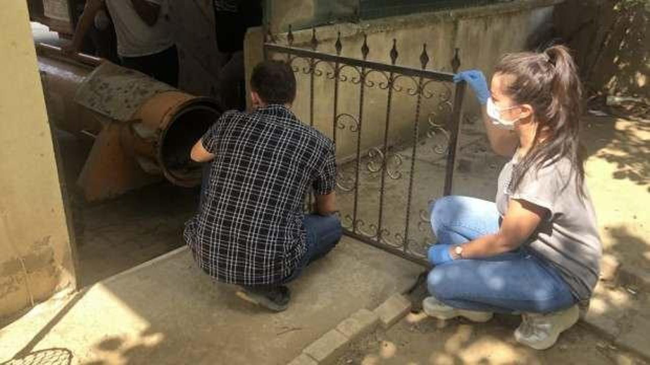Bursa'da halı yıkama makinesine sıkışan tilki kurtarıldı