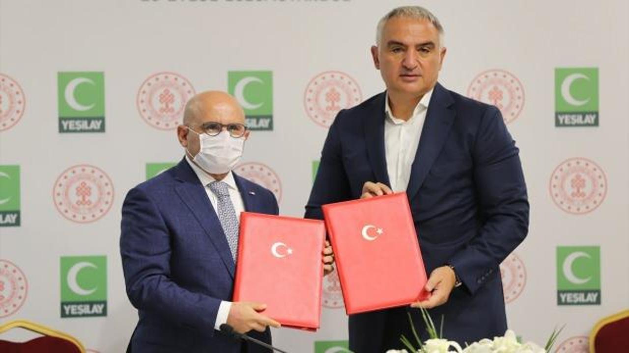 K&uuml;lt&uuml;r ve Turizm Bakanlığı ile Yeşilay arasında iş birliği protokol&uuml; imzalandı