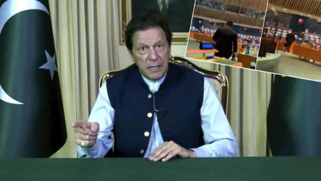 Imran Khan'ın sözleri Hintli diplomata salonu terk ettirdi