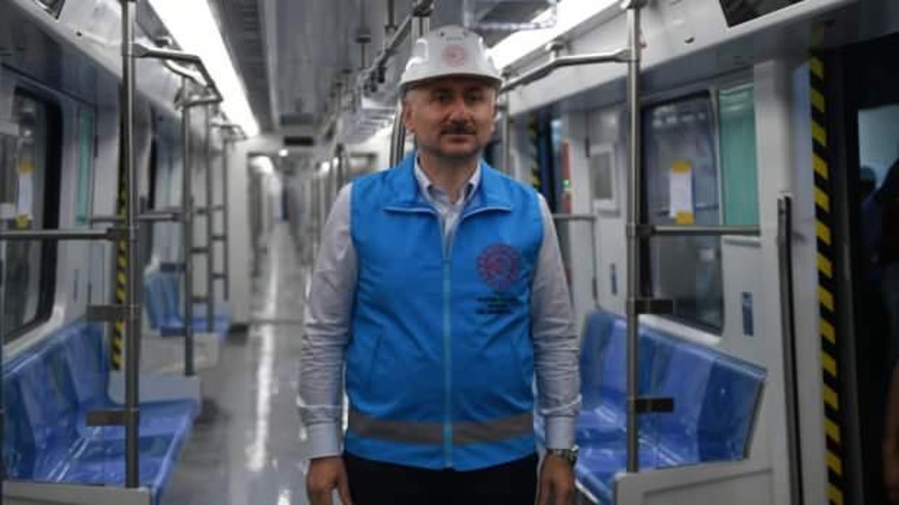 Bakan Karaismailoğlu açıkladı: Metro hattı Nisan'da açılıyor