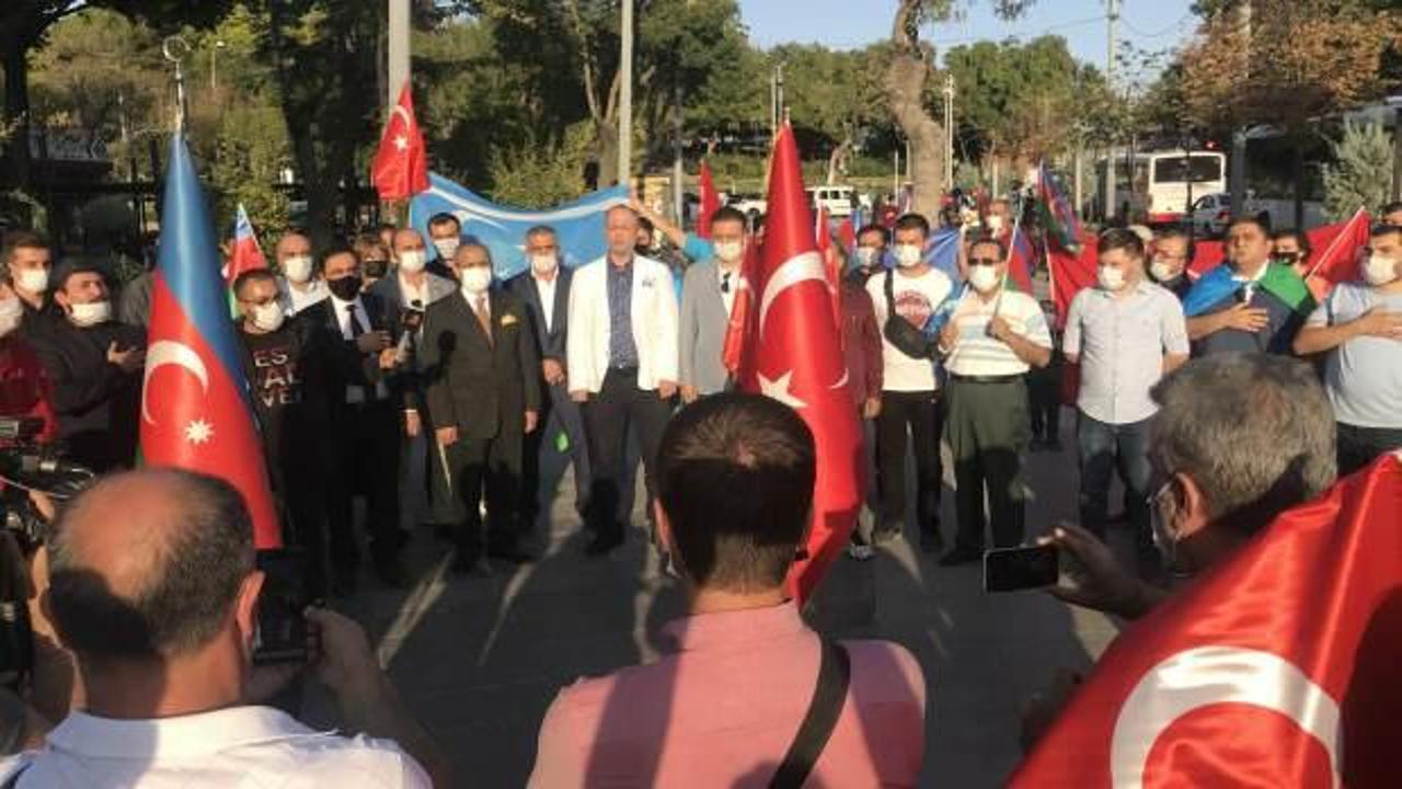 Konya’da yaşayan Azerbaycan Türklerinden ülkelerine destek
