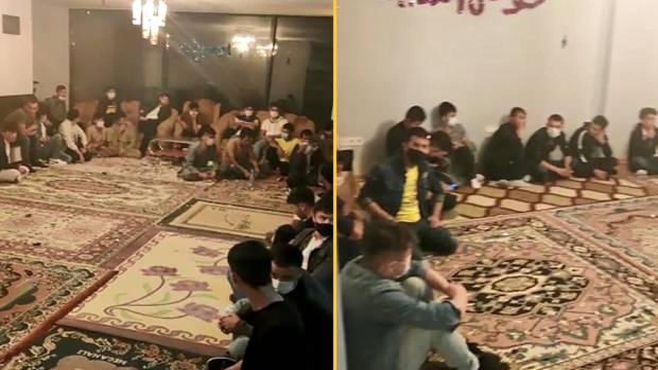 Polisi şoke eden manzara! Evin salonundan 42 göçmen çıktı