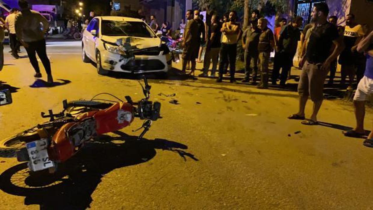 Samandağ'da otomobil ile motosiklet çarpıştı: 2 yaralı