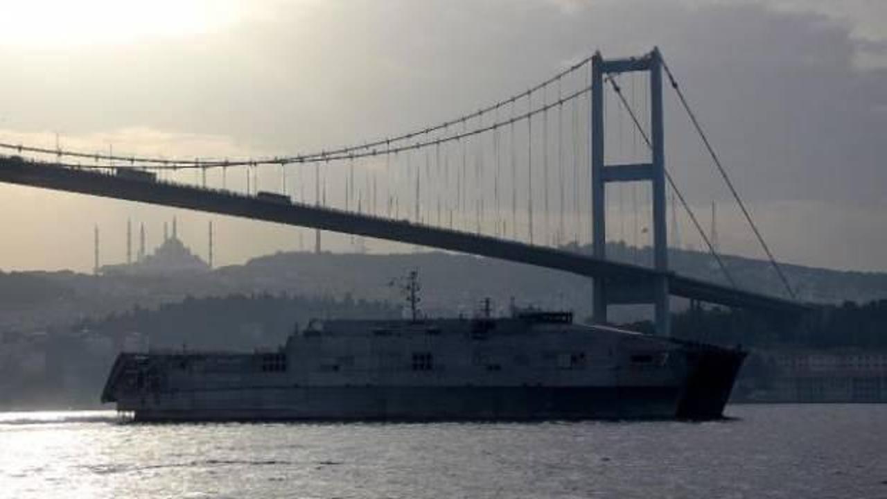 ABD savaş gemisi İstanbul Boğazı'ndan ge&ccedil;ti