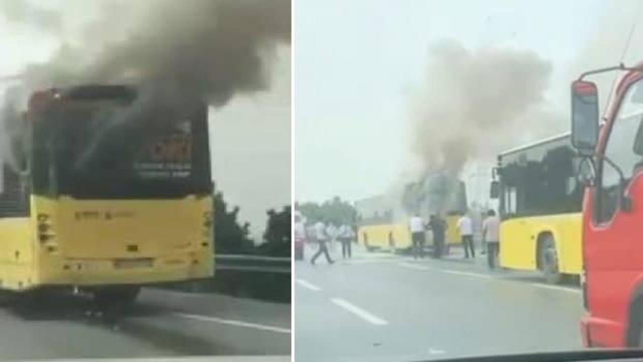 Arnavutköy'de İETT otobüsündeki yangın paniğe neden oldu 