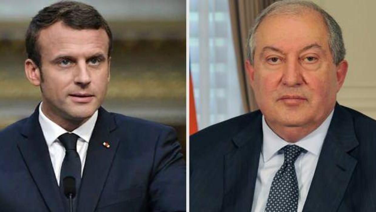 Macron, Paris'te Ermenistan Cumhurbaşkanı Sarkisyan ile görüştü