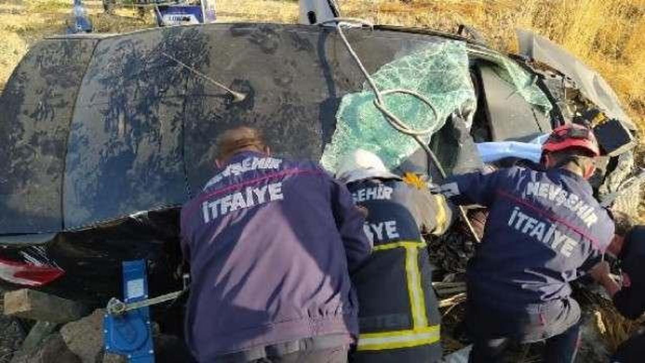 Nevşehir'de otomobil şarampole devrildi: 1 ölü 2 yaralı