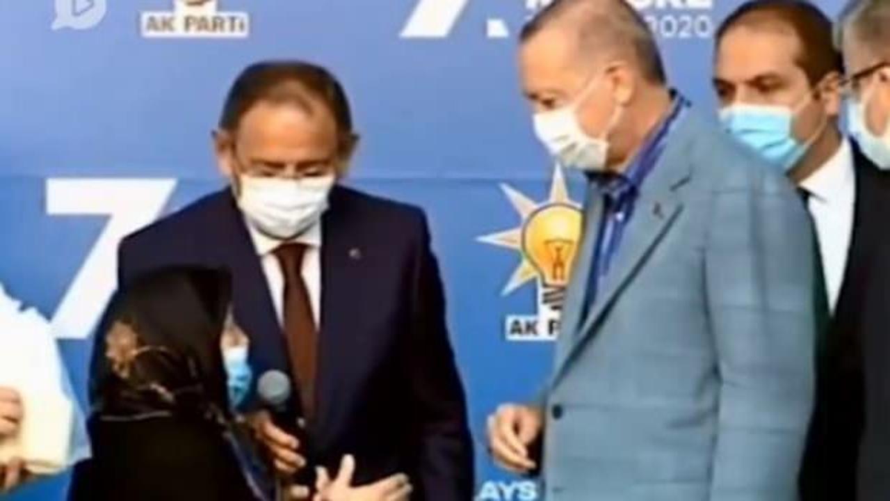 Safiye Teyze ile Erdoğan'ın sıcak muhabbeti: Senin için havlu ördüm