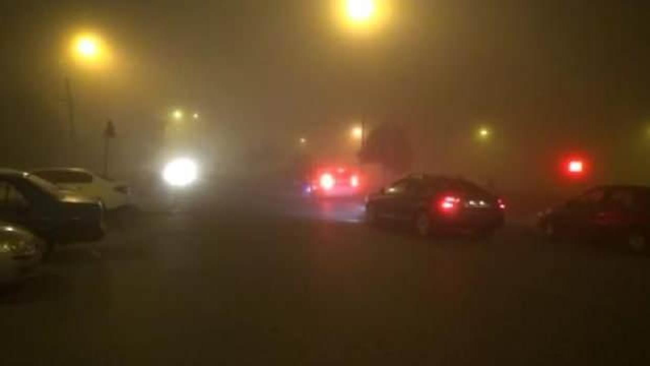 Silivri'de yoğun sis sürücülere zor anlar yaşatıyor