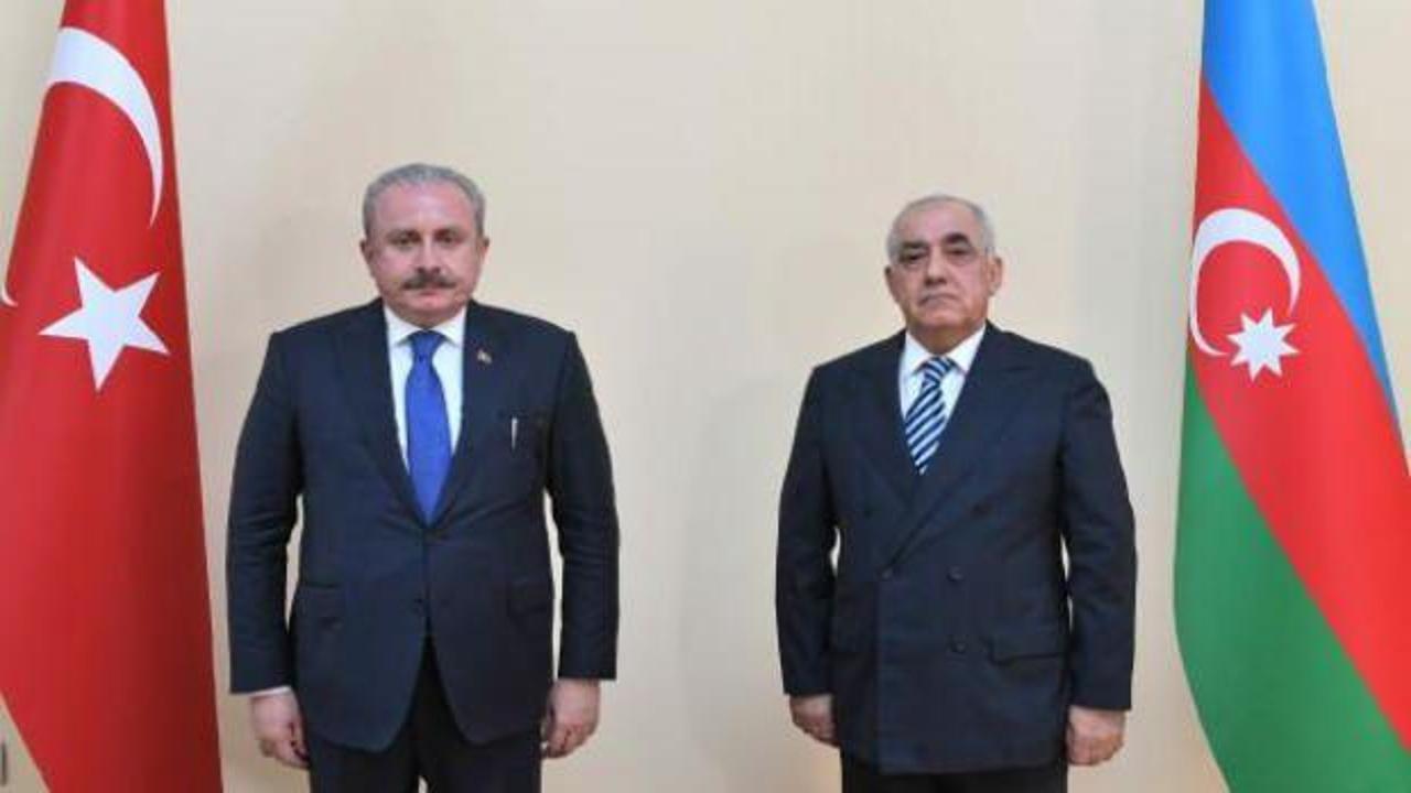 TBMM Başkanı Şentop, Azerbaycan Başbakanı Ali Asadov ile görüştü