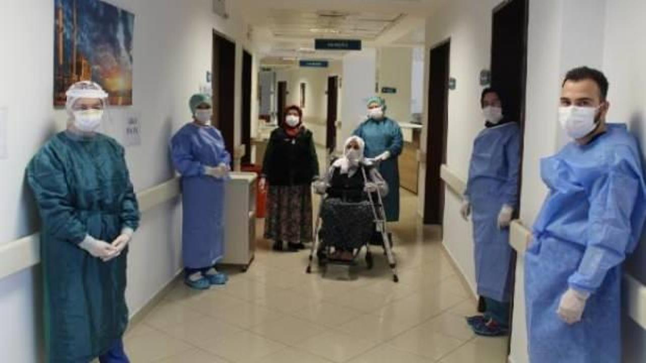 110 yaşında koronavirüsü yendi, alkışlarla taburcu oldu