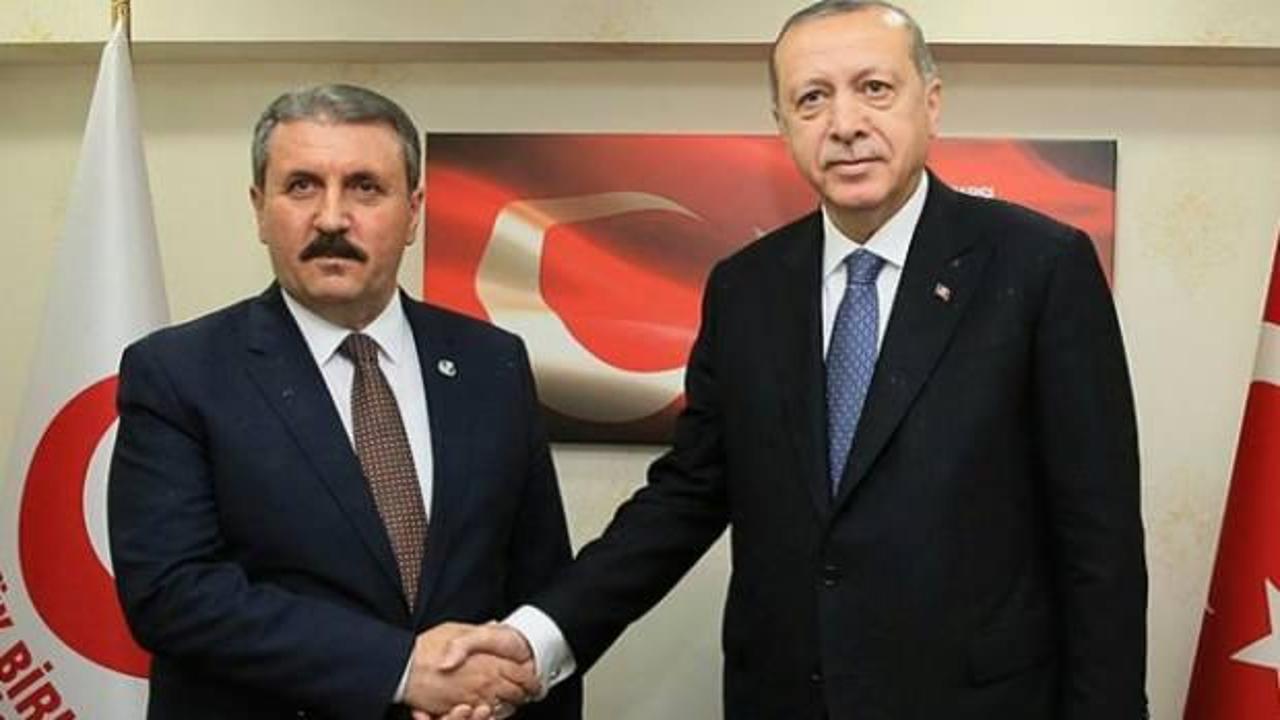BBP Genel Başkanı Destici, Cumhurbaşkanı Erdoğan'ı arayarak destek verdi
