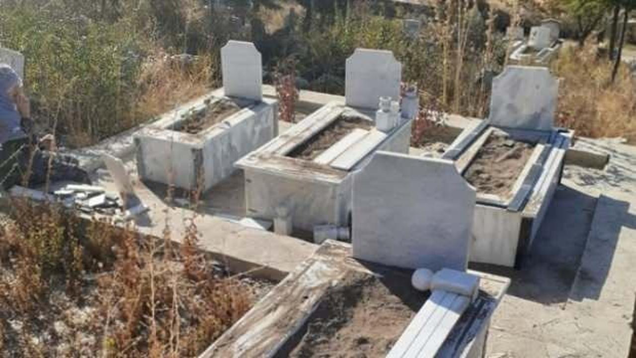 &Ccedil;orum'da mezarları talan ettiler