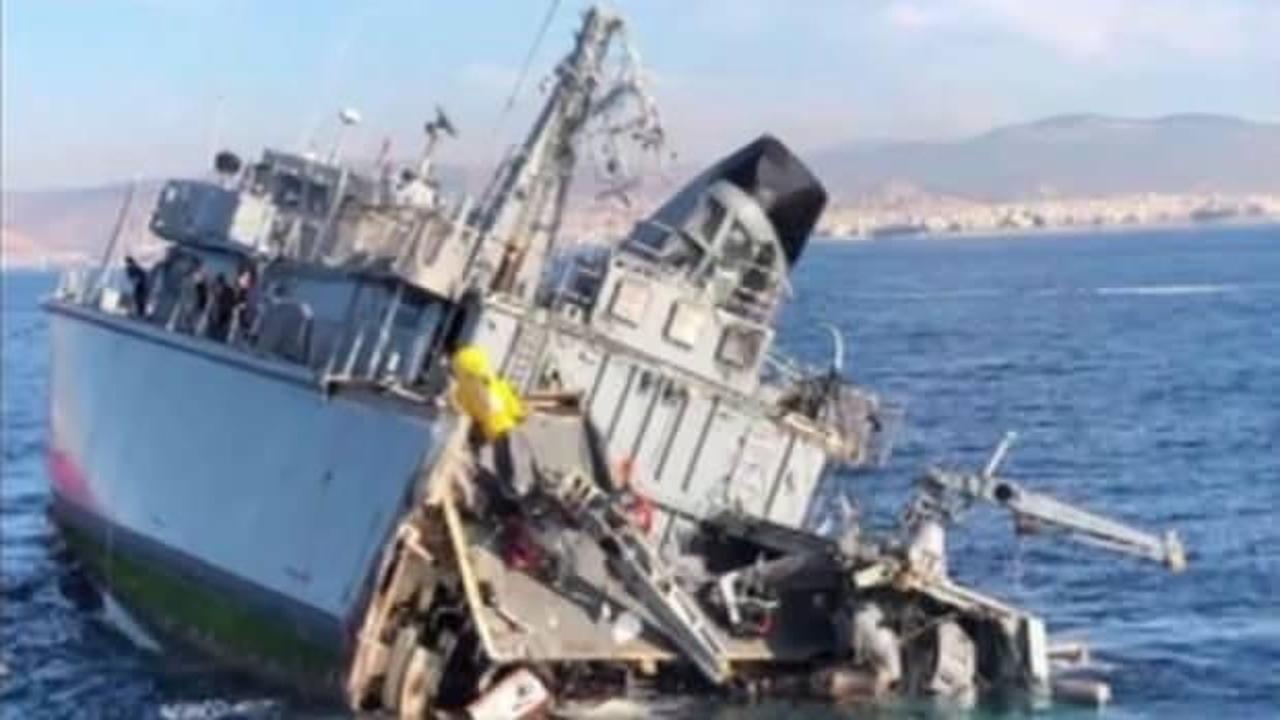 Yunanistan'ın savaş gemisi battı!