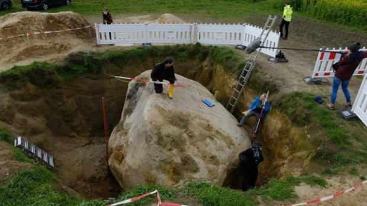 Almanya'da çiftçinin tarlasından 1 milyar yıllık kaya çıktı