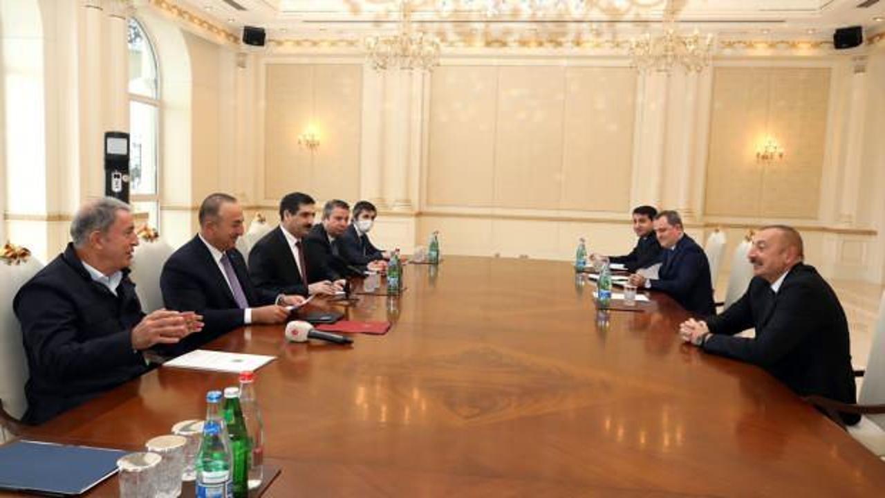 Çavuşoğlu, Akar ve Aliyev arasında kritik görüşme
