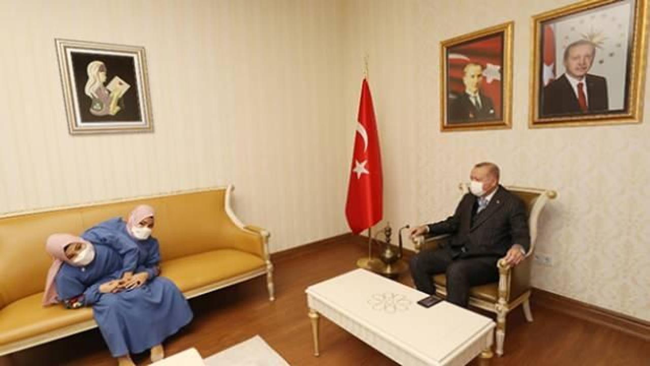 Cumhurbaşkanı Erdoğan, Kahramanmaraşlı siyam ikizleriyle görüştü