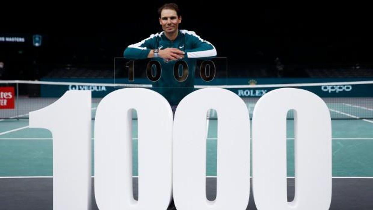 Rafael Nadal '1000'ler kulübü'ne girdi