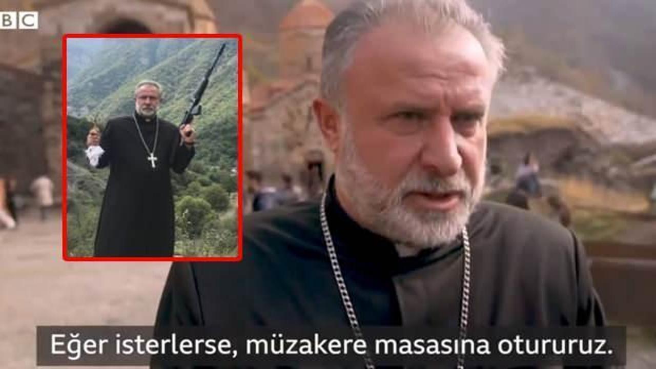 Azerbaycan'a silah çeken Ermeni papaz geri adım attı
