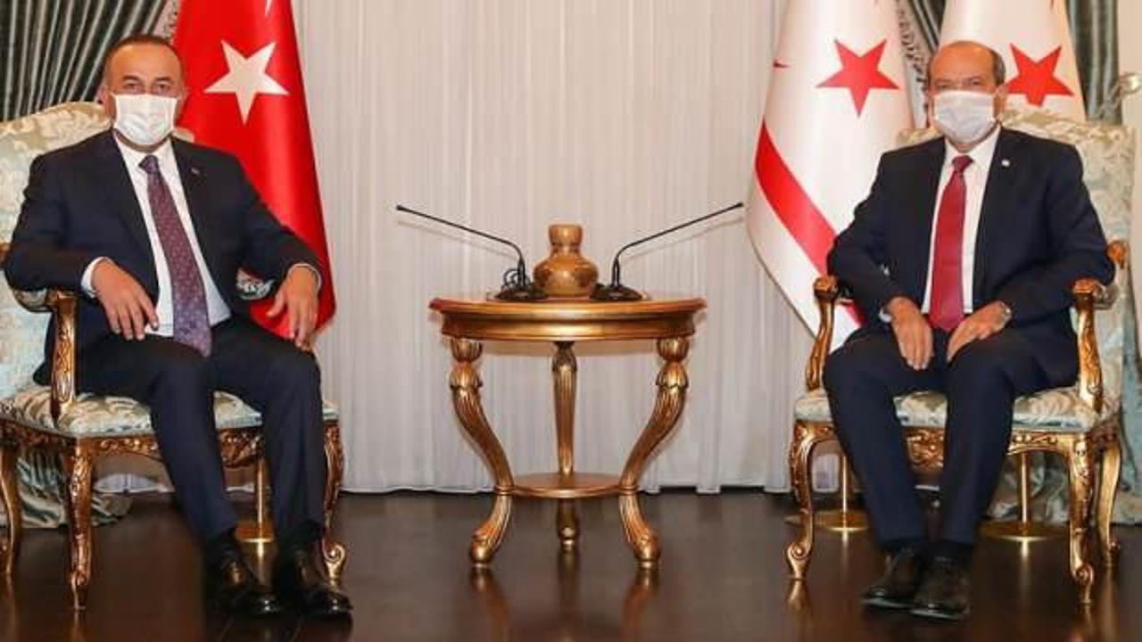 KKTC Cumhurbaşkanı Tatar Dışişleri Bakanı Çavuşoğlu'nu kabul etti