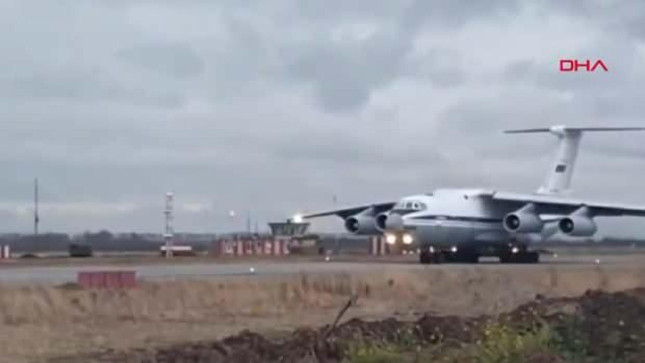 Rus barış g&uuml;c&uuml; Karabağ yolunda: 8. Il-76 u&ccedil;ağı havalandı