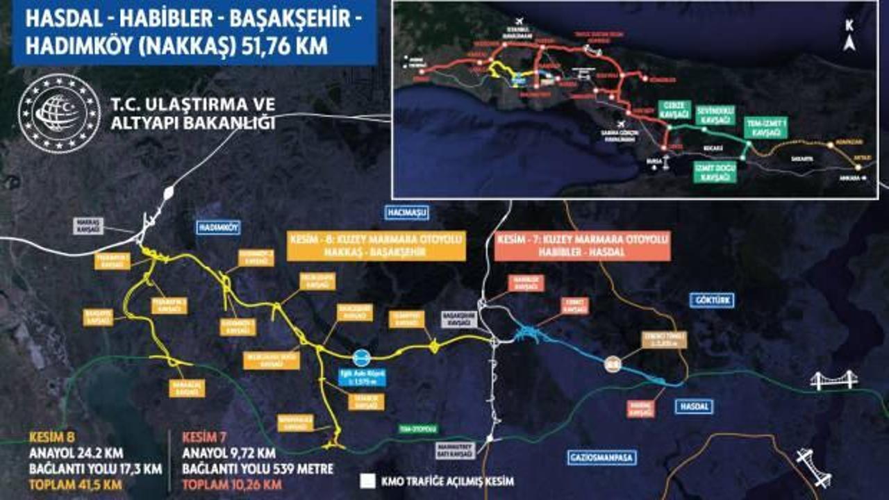 Bakan Karaismailoğlu: 10,25 km'lik Hasdal-Başakşehir kesiminde sona yaklaştık