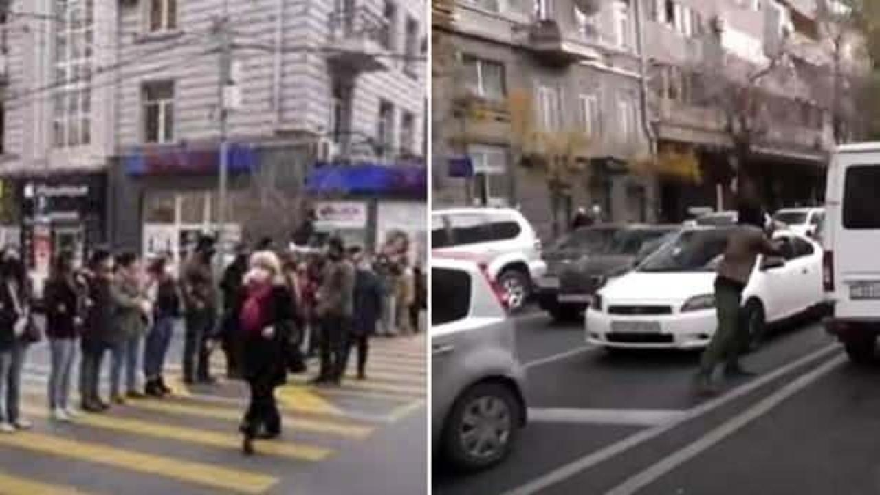 Ermenistan'da Paşinyan karşıtı protestocular yolları kapattı!