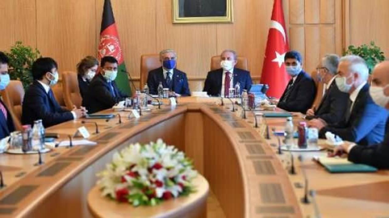 Şentop, Afganistan Milli Uzlaşı Yüksek Konseyi Başkanı ile görüştü