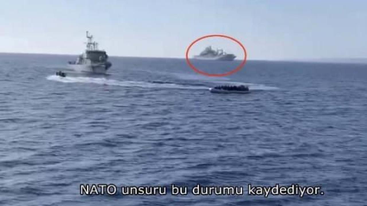 Yunan m&uuml;ltecileri sopalarla d&ouml;vd&uuml;, NATO kaydetti...