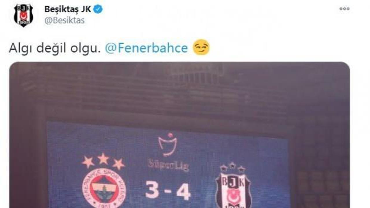 Beşiktaş'tan gönderme! 'Algı değil olgu'