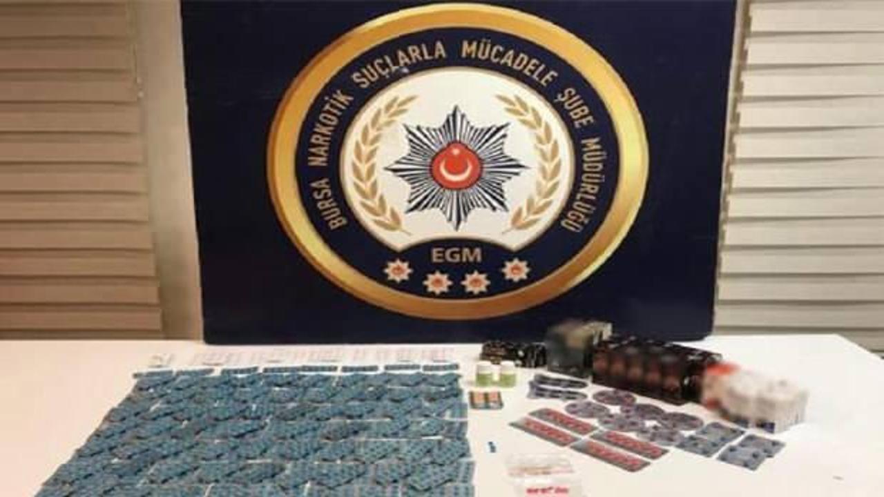 Bursa'da binlerce uyuşturucu hap ele geçirildi